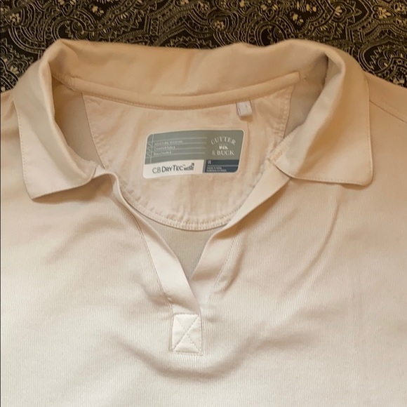 Cutter & Buck CBDryTec Lightweight Beige Golf Polo - Picture 2 of 6